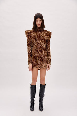 Cotton Sin Dress - Leopard