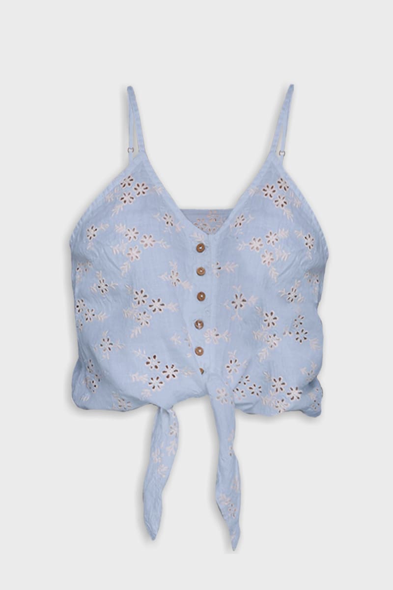 Pool Day Tan Lines Top - Summer Blue