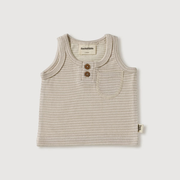 Baby Tank Top - Stone Stripe