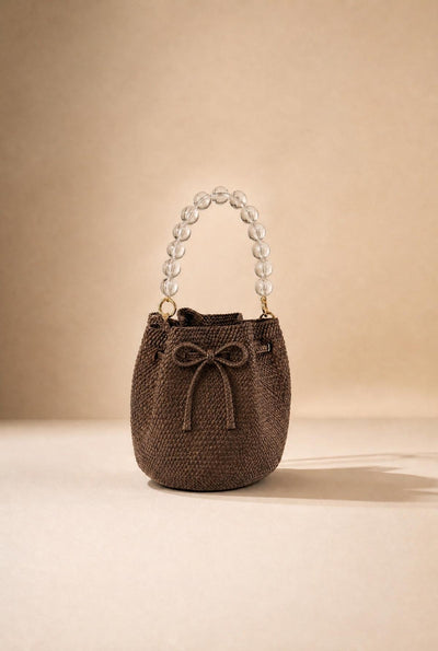 Coqueta Iraca Basket Bucket Bag - Brown