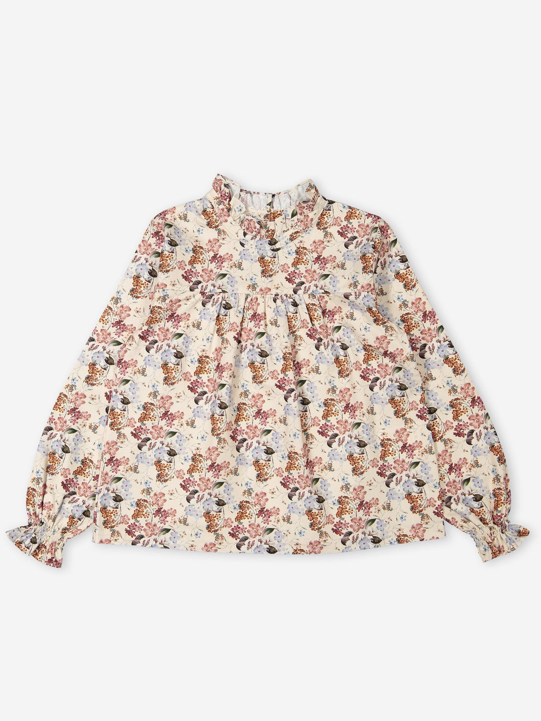 Margaret Pink Flower Blouse - Nude Flowers