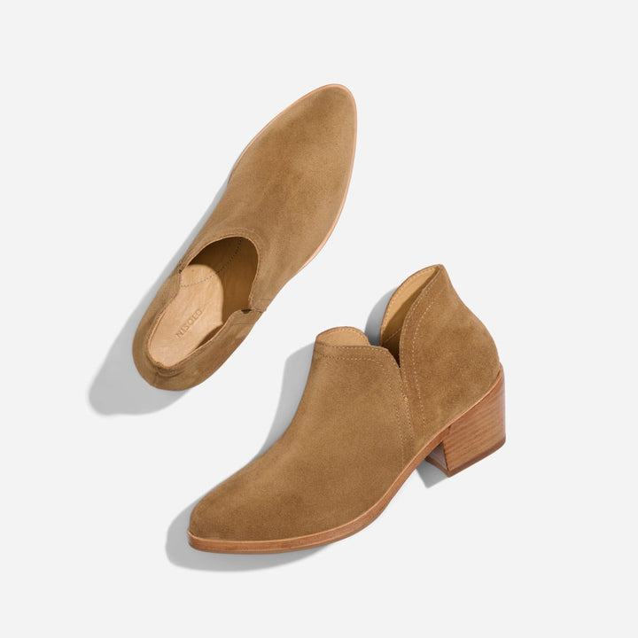 Mia Everyday Ankle Bootie - Taupe Suede