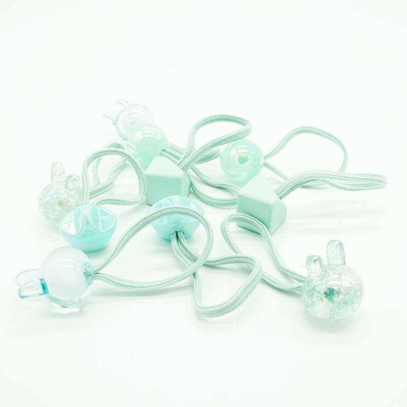 Hair Elastic 10Pc Box Set - Green