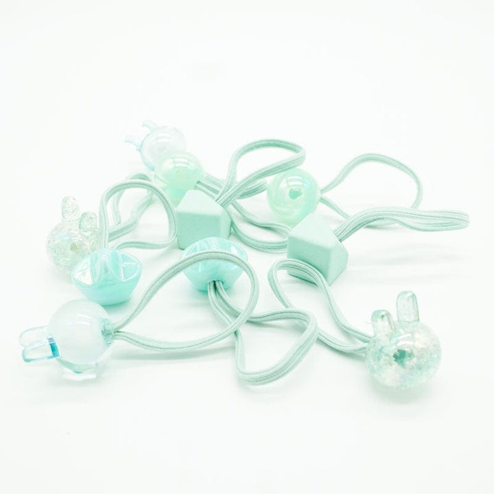 Hair Elastic 10Pc Box Set - Green