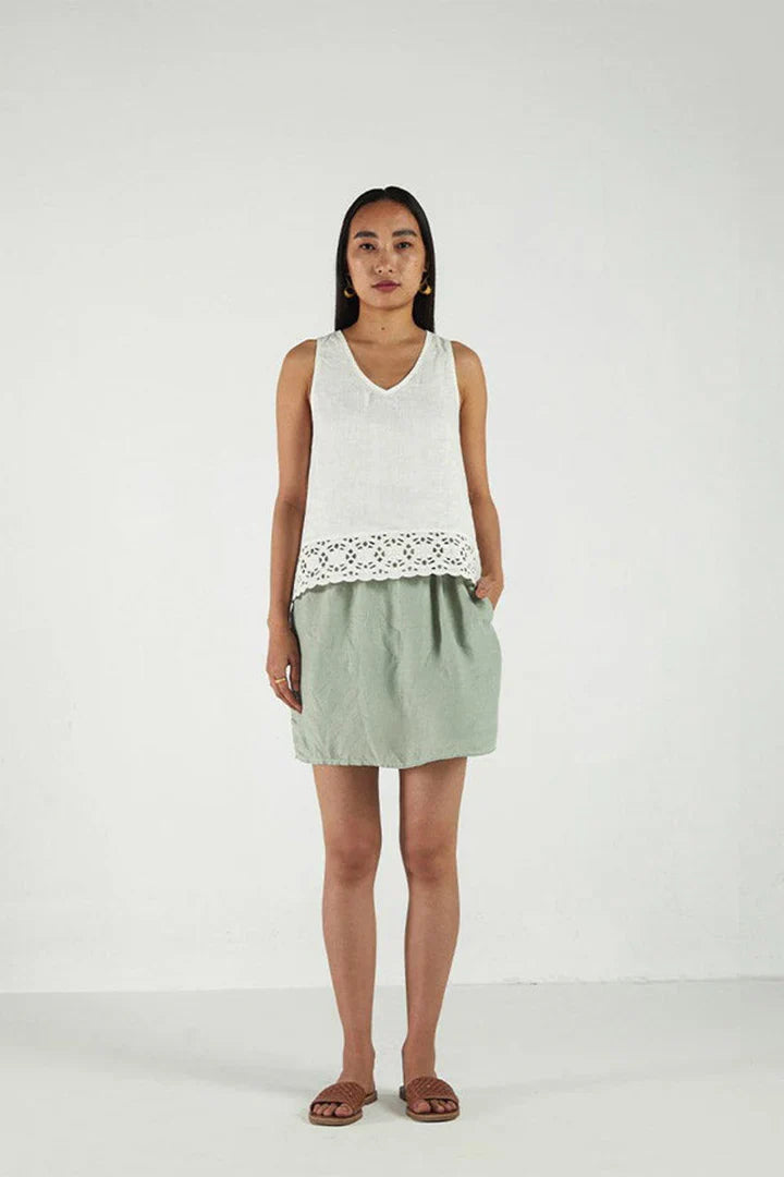 Sunkissed Shoulders Top - Shell Off-White