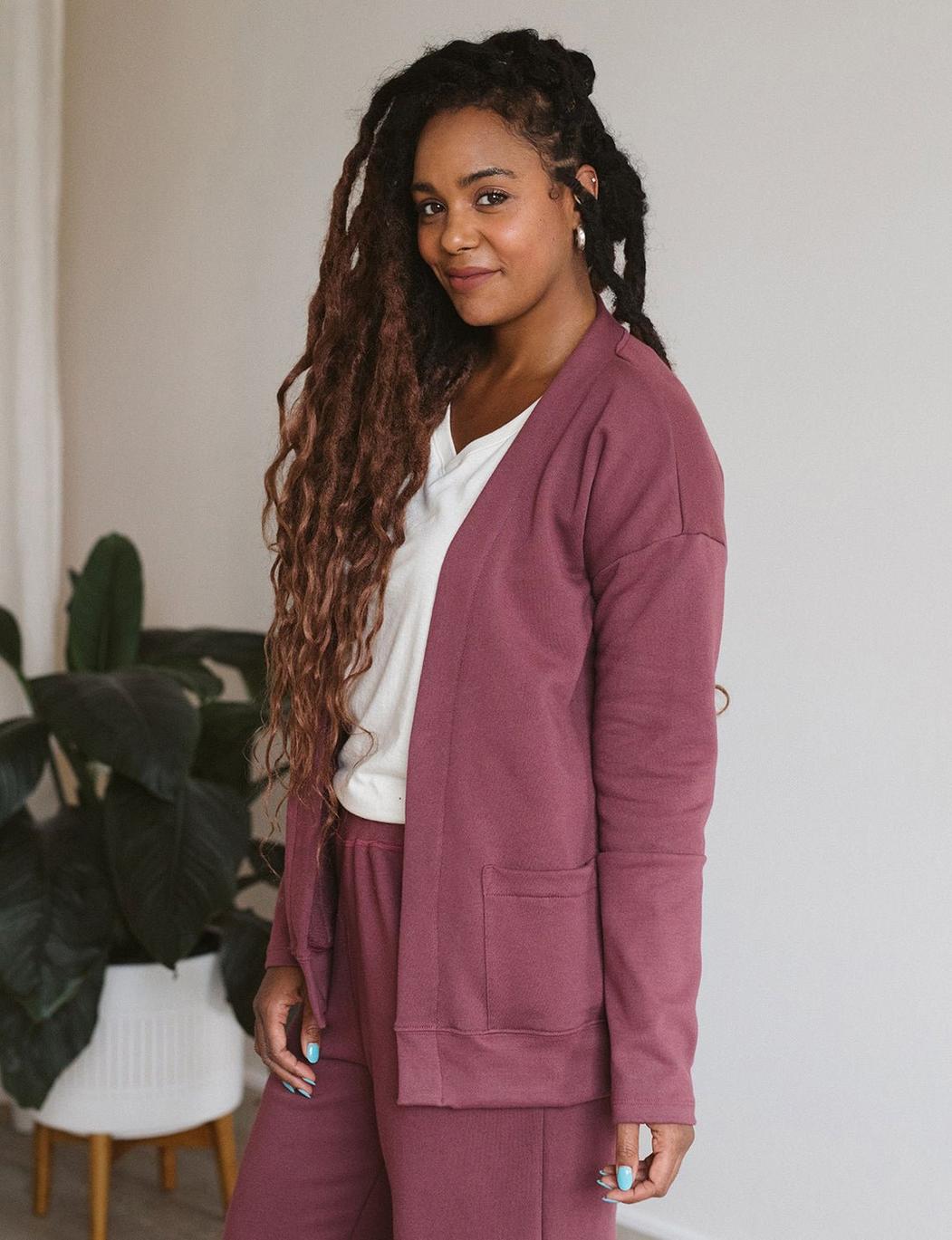 The Women's Relaxed Cardi - Dark Clay