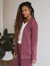 The Women's Relaxed Cardi - Dark Clay