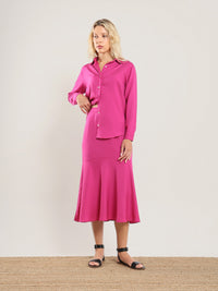 Tencel Flared Skirt - Bougainvillea