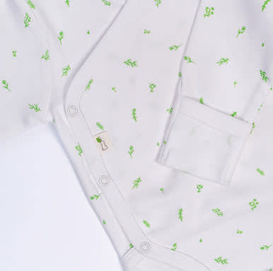 Bundle Of Joy Wrap Interlock Bodysuit - Innocence White