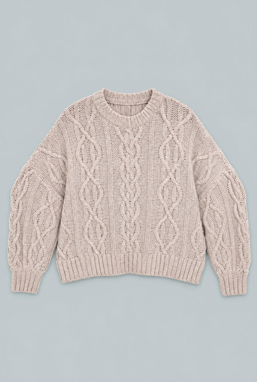 Relaxed Cableknit Sweater - Oatmeal