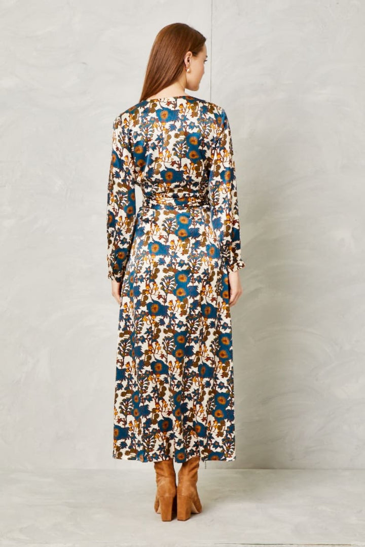 Rose Dress - Silk-Yellowstone Blanc Floral