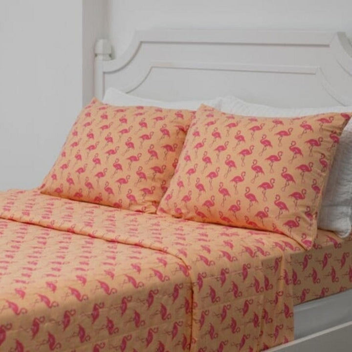 Quilted Blanket - Flamingo Peach