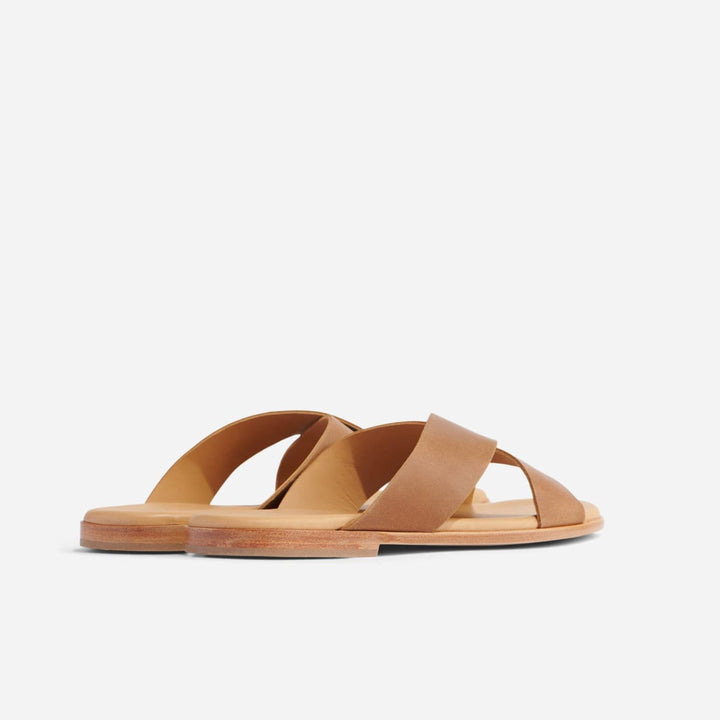 Dante Cross Strap Sandal - Tobacco