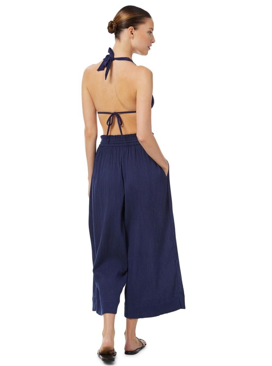 Brooke Pants Cotton Crepe - Navy