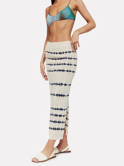 Della Stripe Maxi Skirt - Ice Water