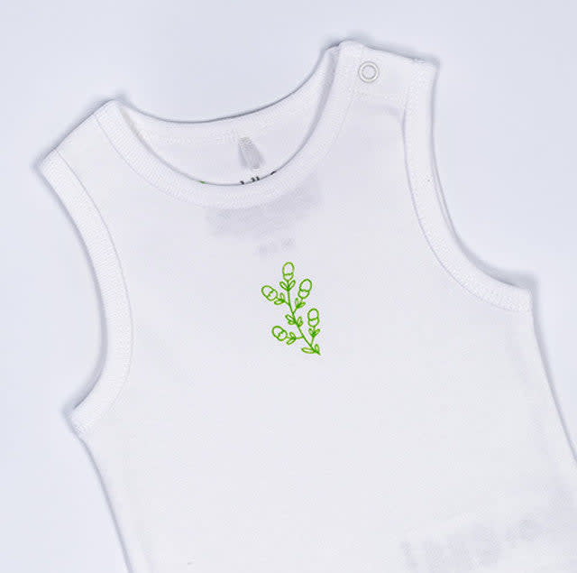 Bundle Of Joy Interlock Singlet - Innocence White