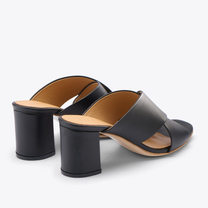 Carina Cross Strap Mule - Black