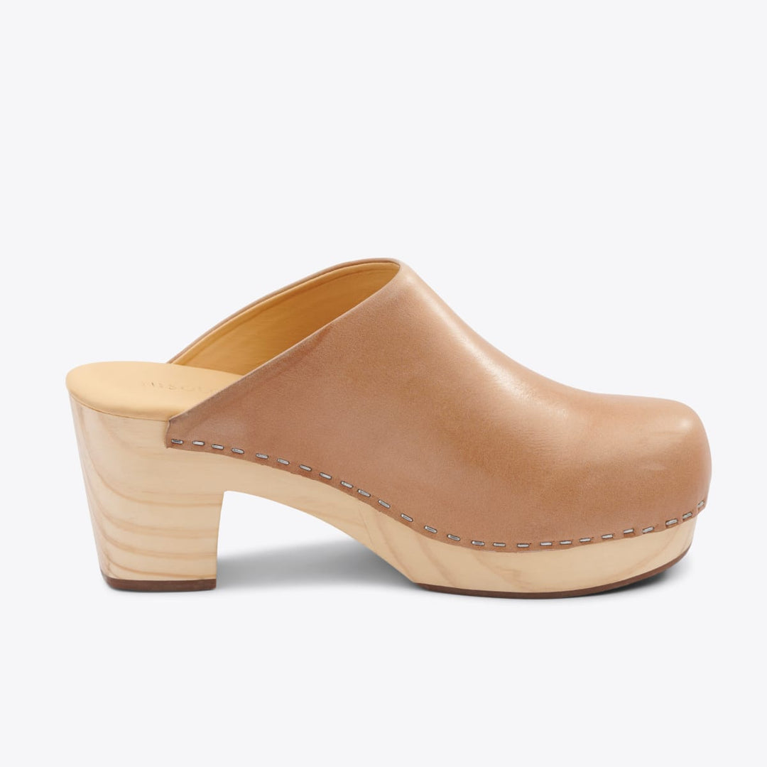 All-Day Heeled Clog - Almond