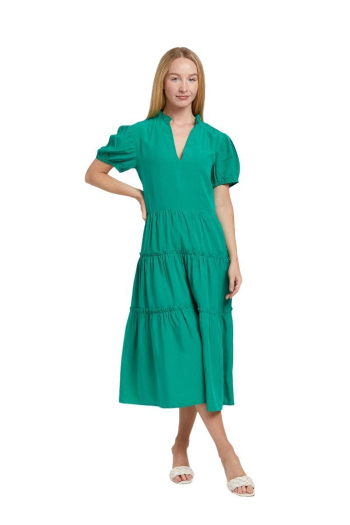 Georgette Dress - Green