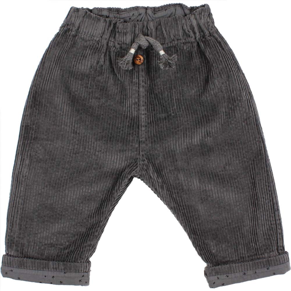 Baby Corduroy Pants w/ Back Pockets - Antracite Pants Buho 