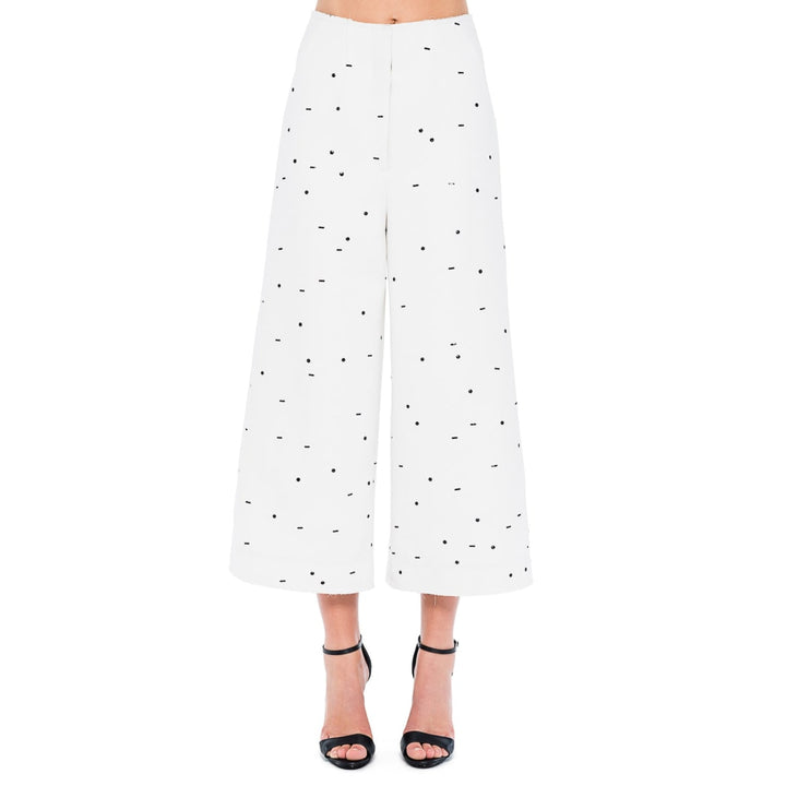 Embellished Renata Pant - White