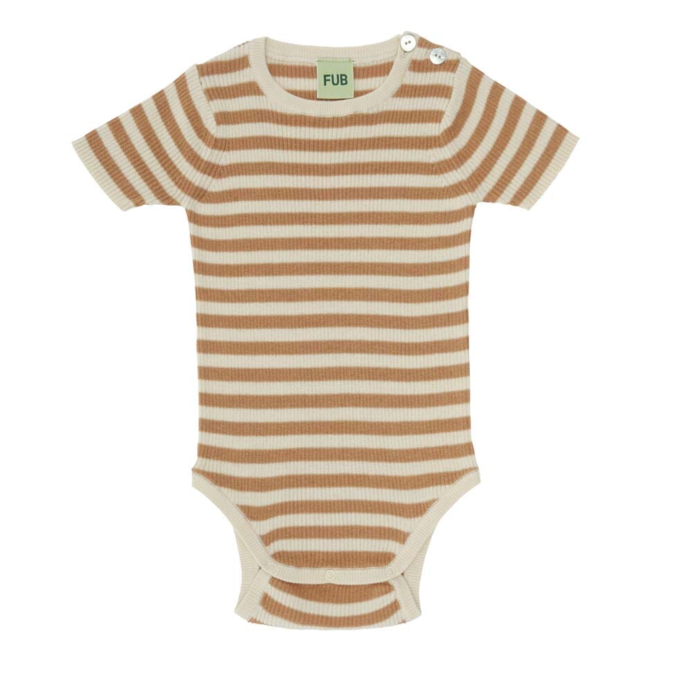 Baby Rib Body - Ecru/Apricot Bodysuits + Onesies FUB 