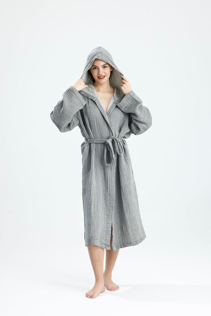 Muslin Gray Bathrobe
