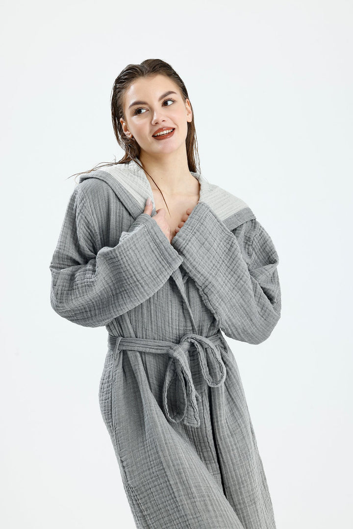 Muslin Gray Bathrobe