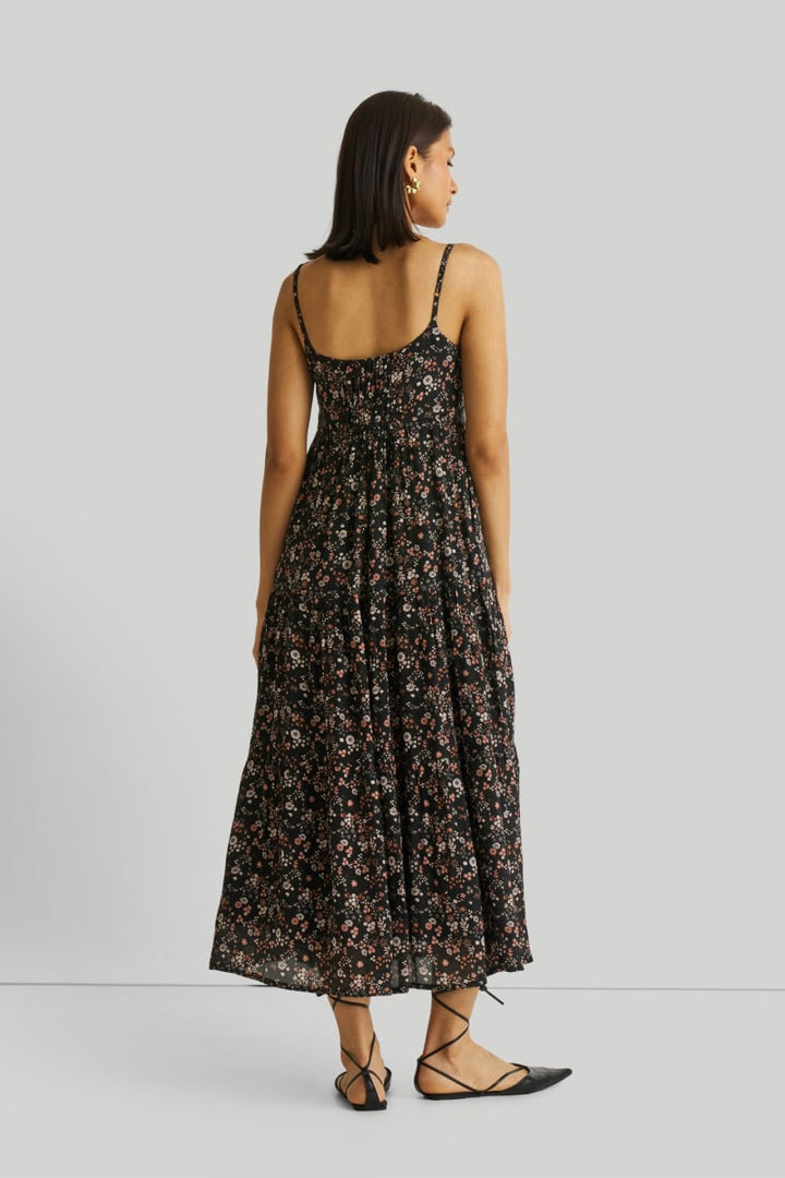 Strappy Tiered Maxi Dress - Wildflower Waltz