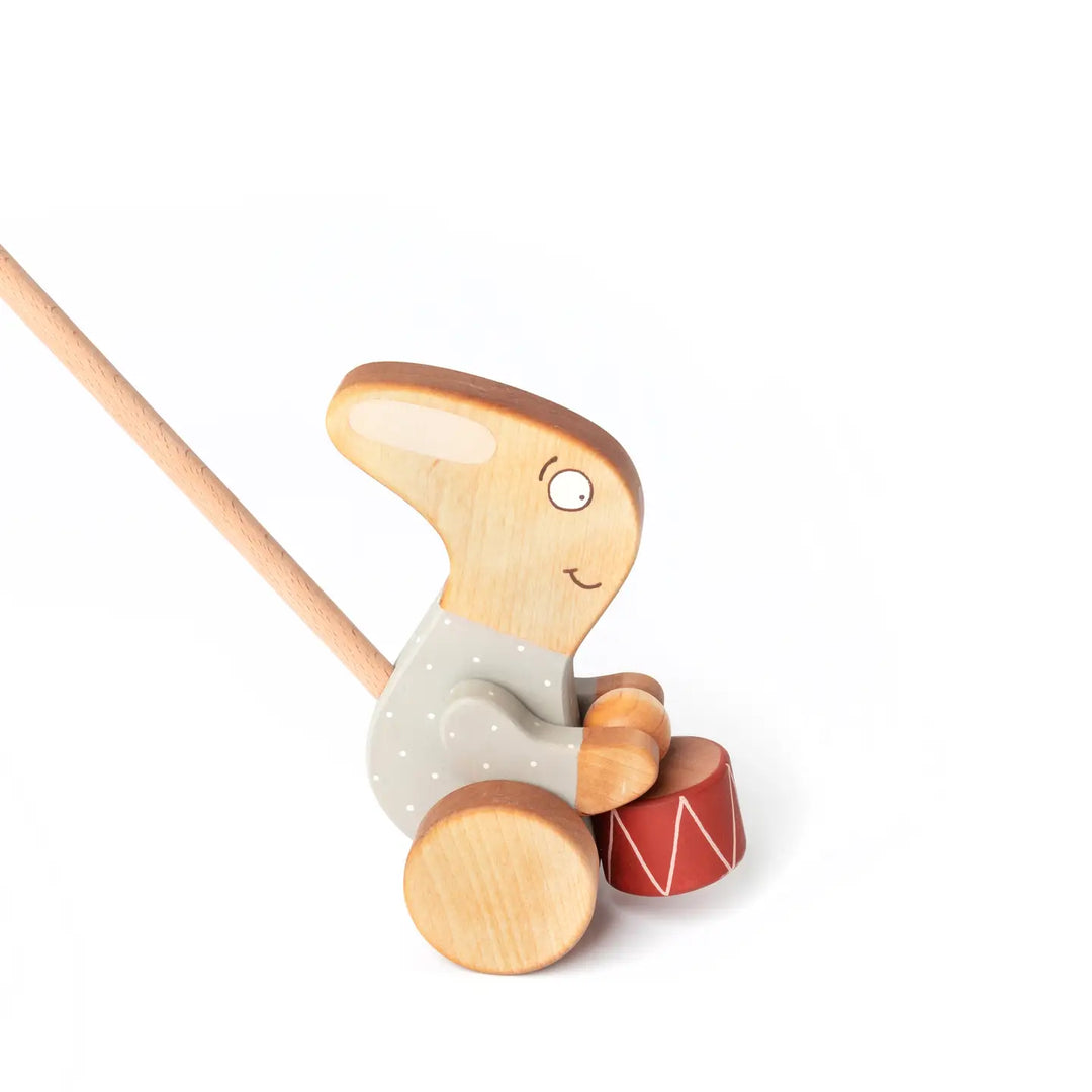 Push Toy Rabbit with A Drum