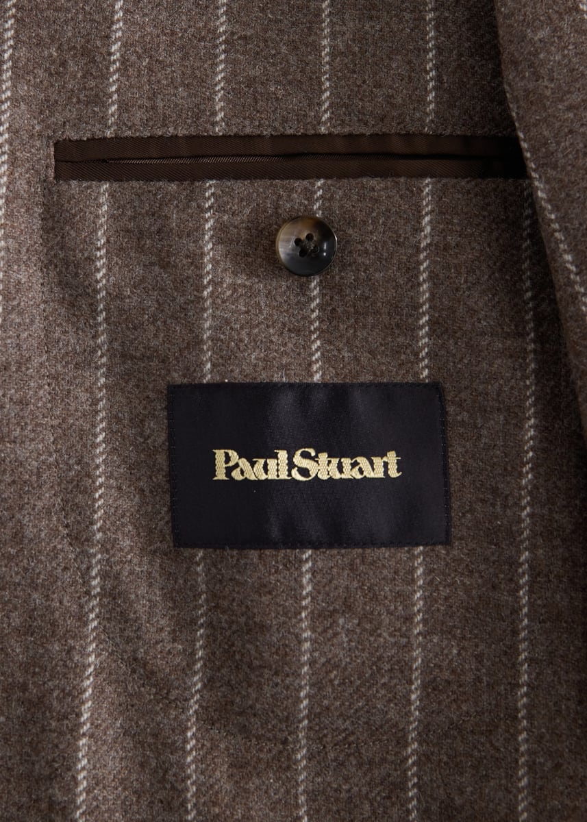 Taupe Chalk Stripe Jacket - Mink