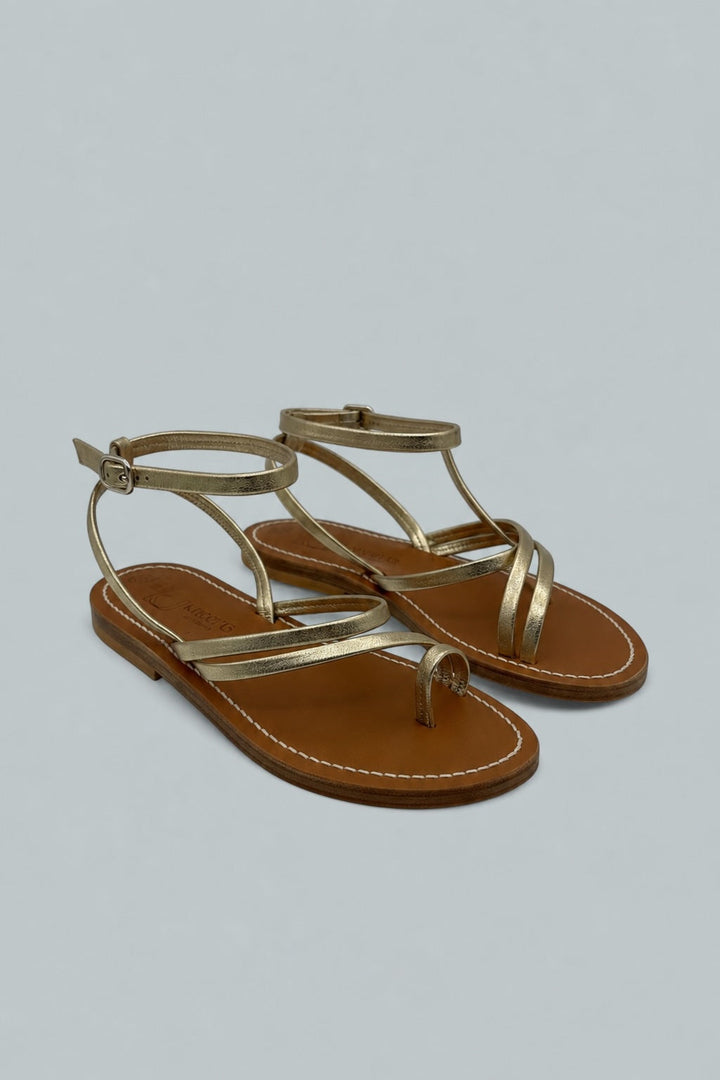 Ombeline Flat Sandals - Metyl Champagne