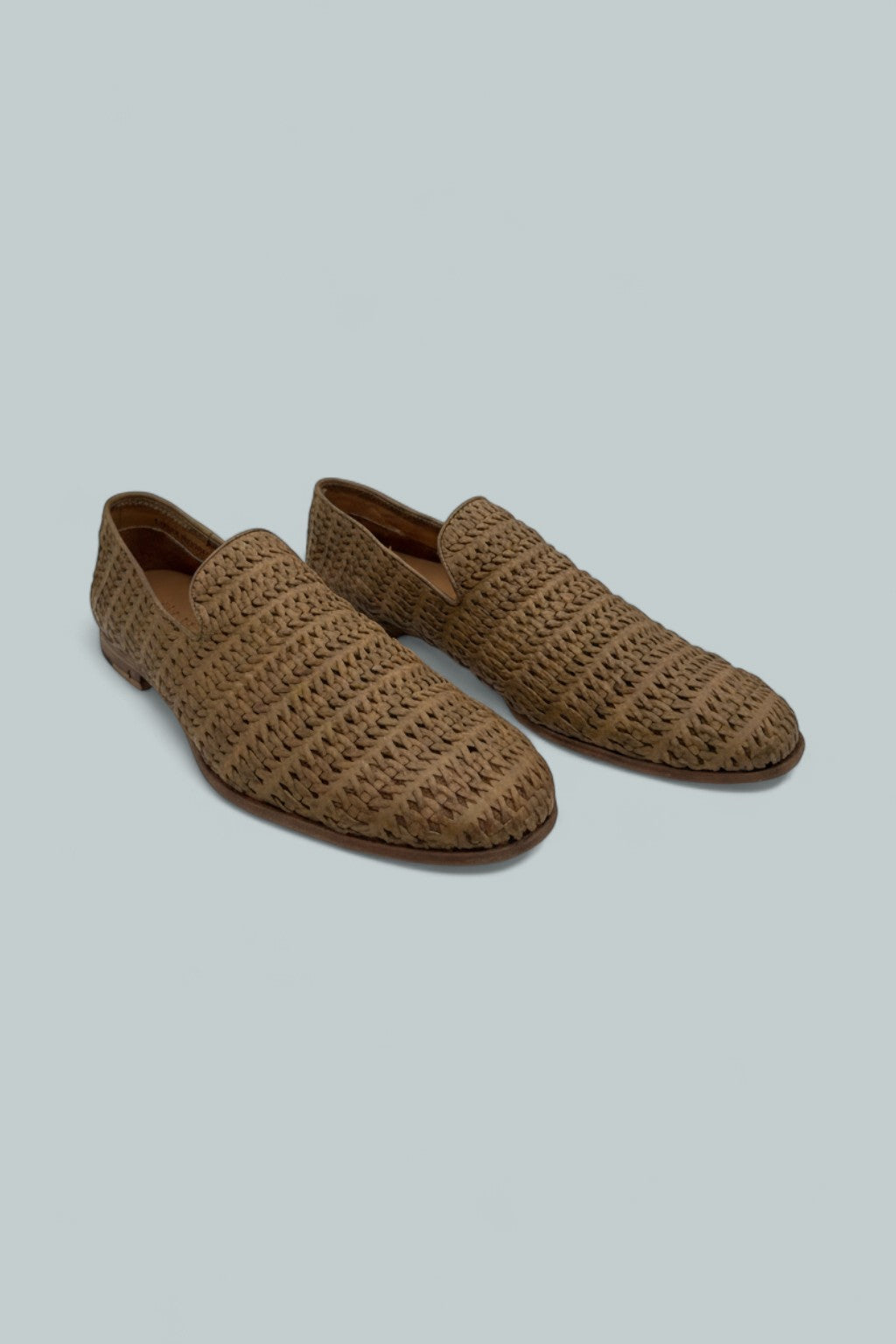 Venice Woven Slip On Shoes - Wood Brown