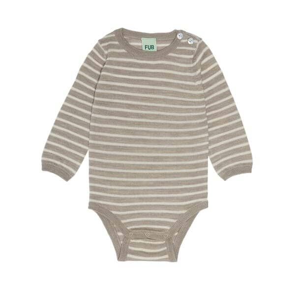 Baby Body - Beige Melange/Ecru Bodysuits + Onesies FUB 