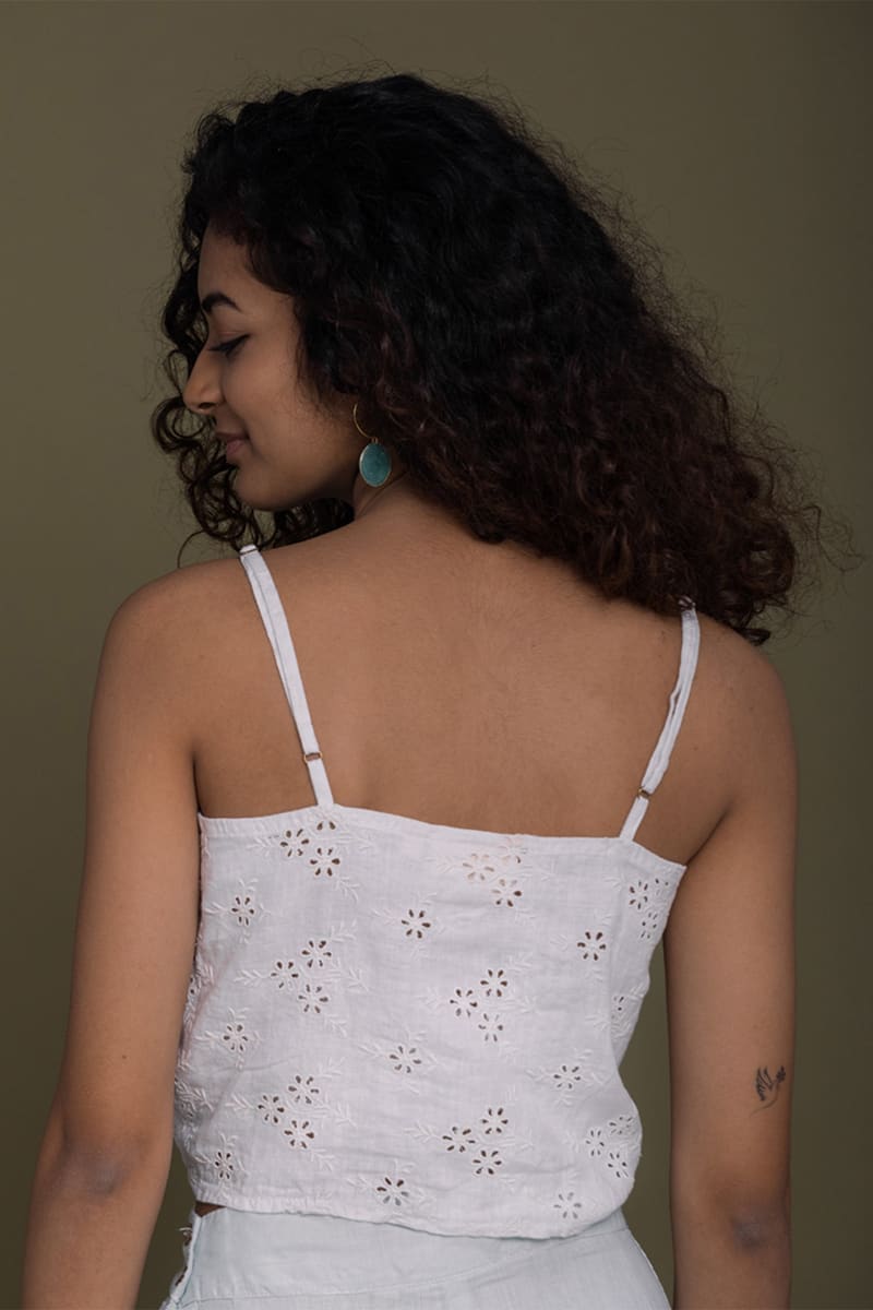 Pool Day Tan Lines Top - Coconut White
