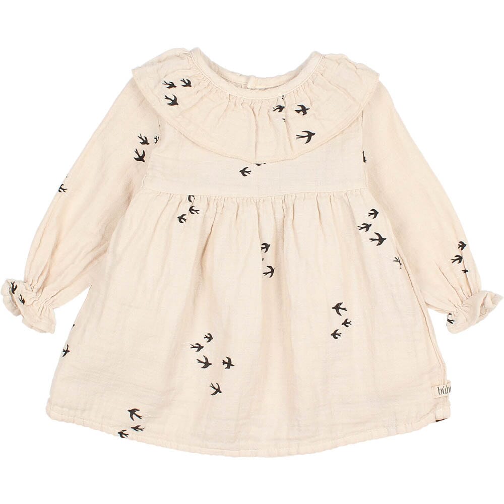 Baby Birds Dress - Stone