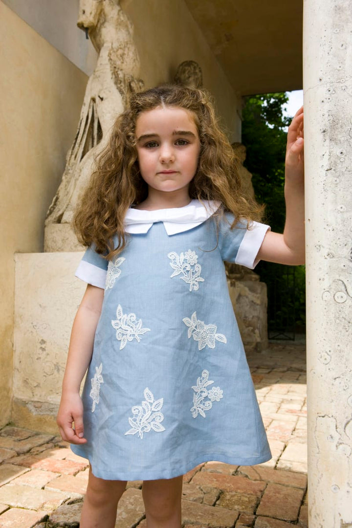 Lavinia - White & Light Blue