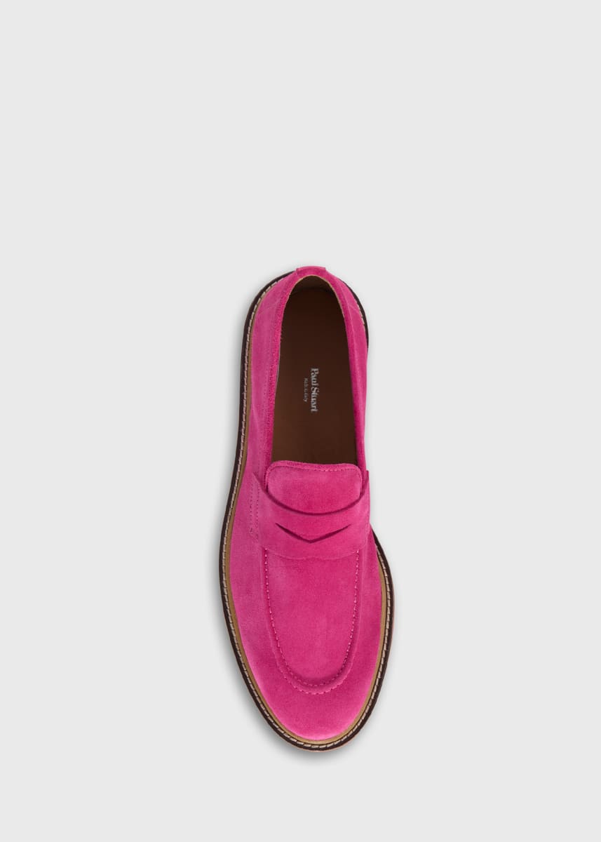 Delfino Nubuck Penny Loafer - Pink - Loafers