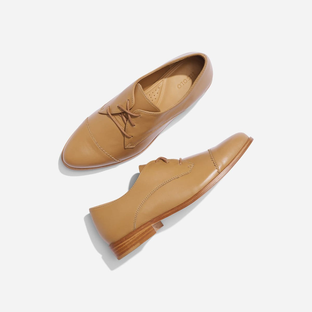 Emilia Cap Toe Oxford - Almond