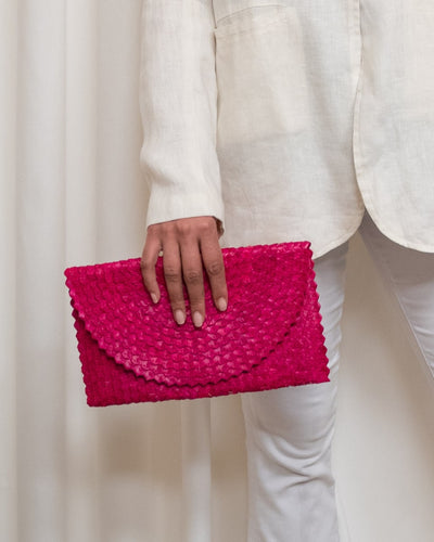 Palm Clutch - Fuschia