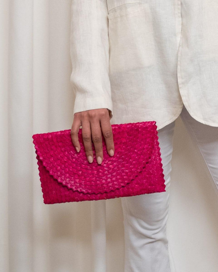 Palm Clutch - Fuschia