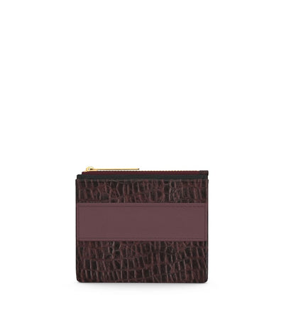 Mezzo Small Wallet - Croco Burgundy/Bordeaux