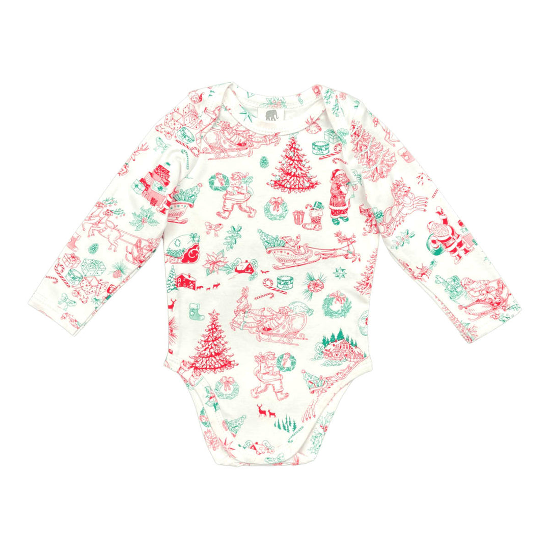 Long Sleeve Bodysuit - Santa