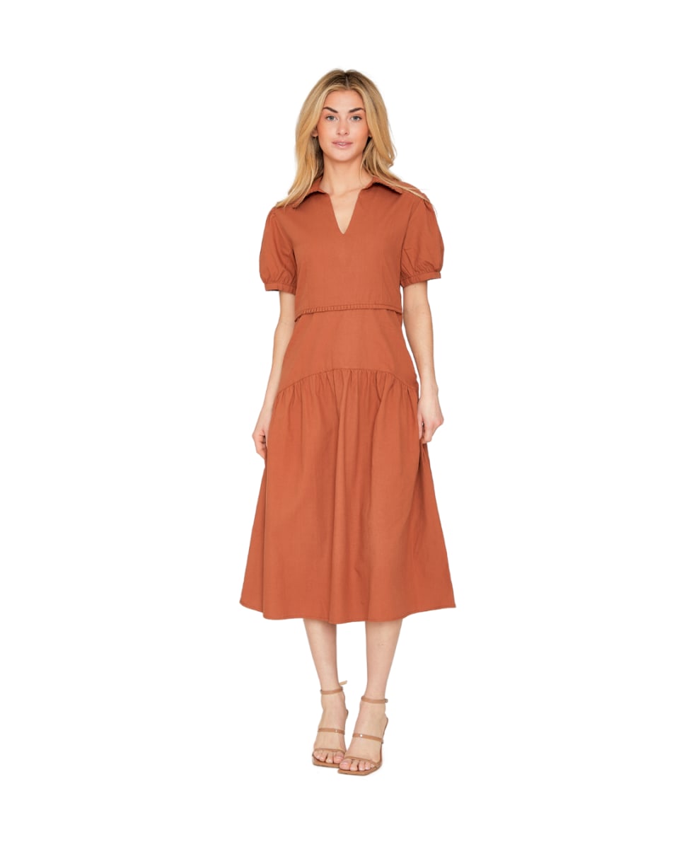 Annie Dress - Auburn Brown