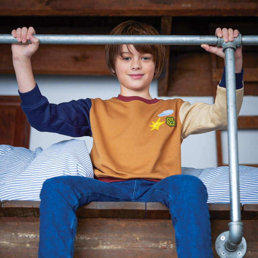 Patches Kid Sweatshirt - Mud/multi