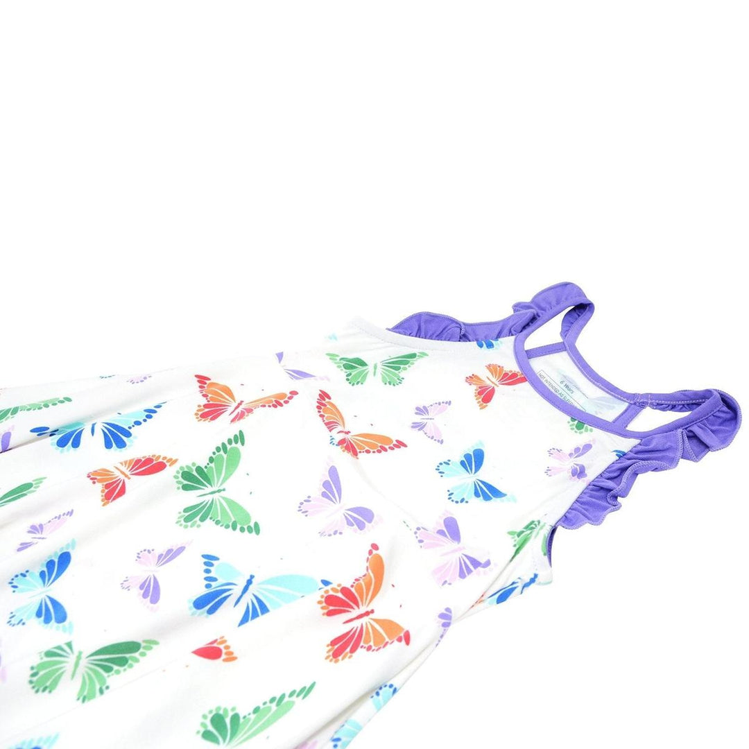 Emma's Racerback Dress - Rainbow Butterflies