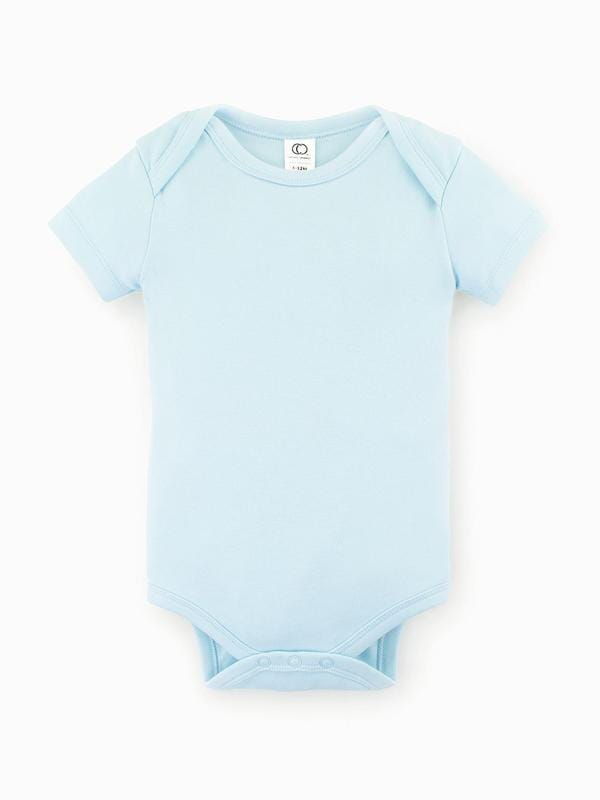 Classic Bodysuit - Short Sleeve - Sky Bodysuits + Onesies Colored Organics 