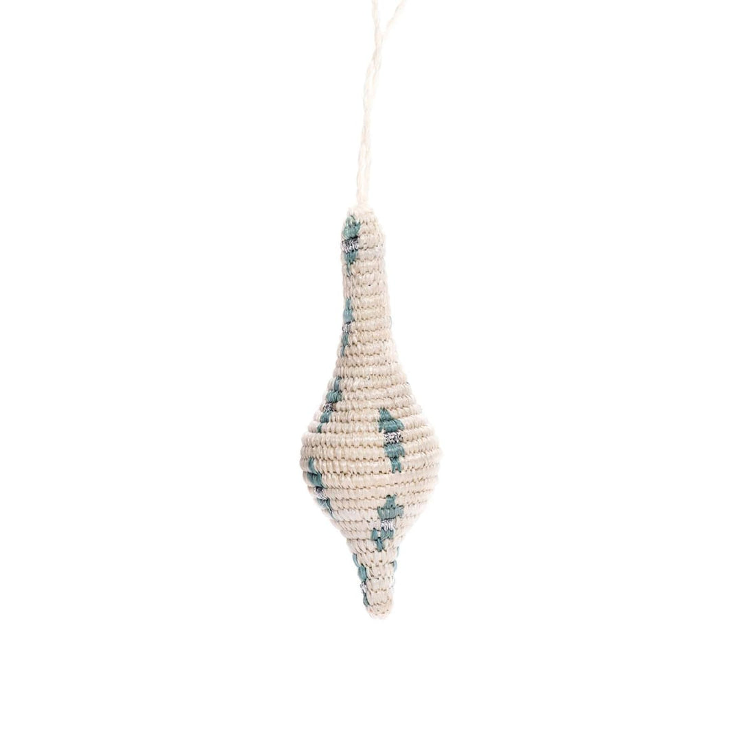 Icicle Blue Metallic Ornament