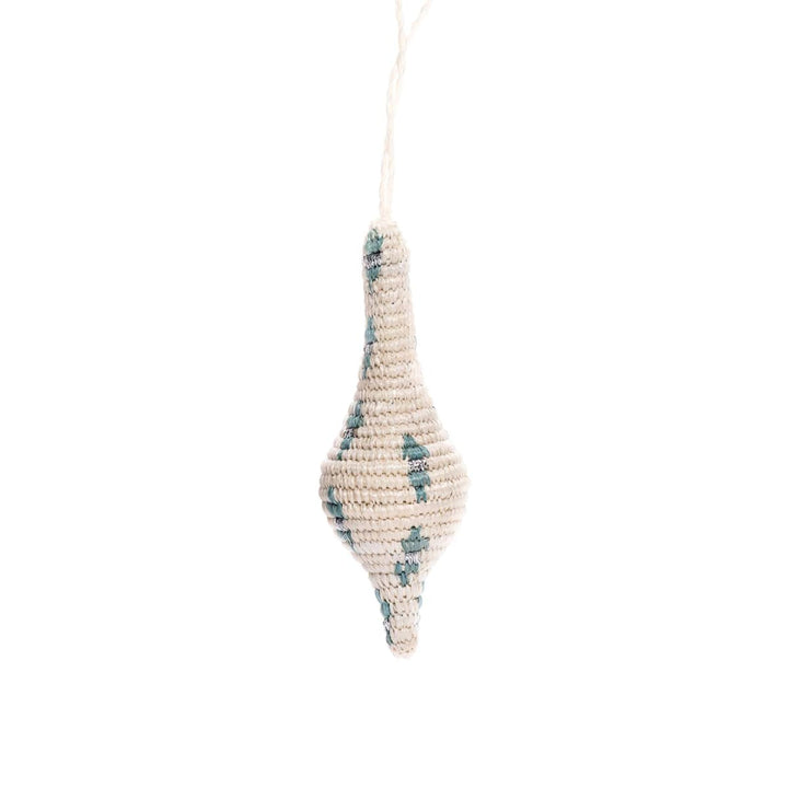 Icicle Blue Metallic Ornament