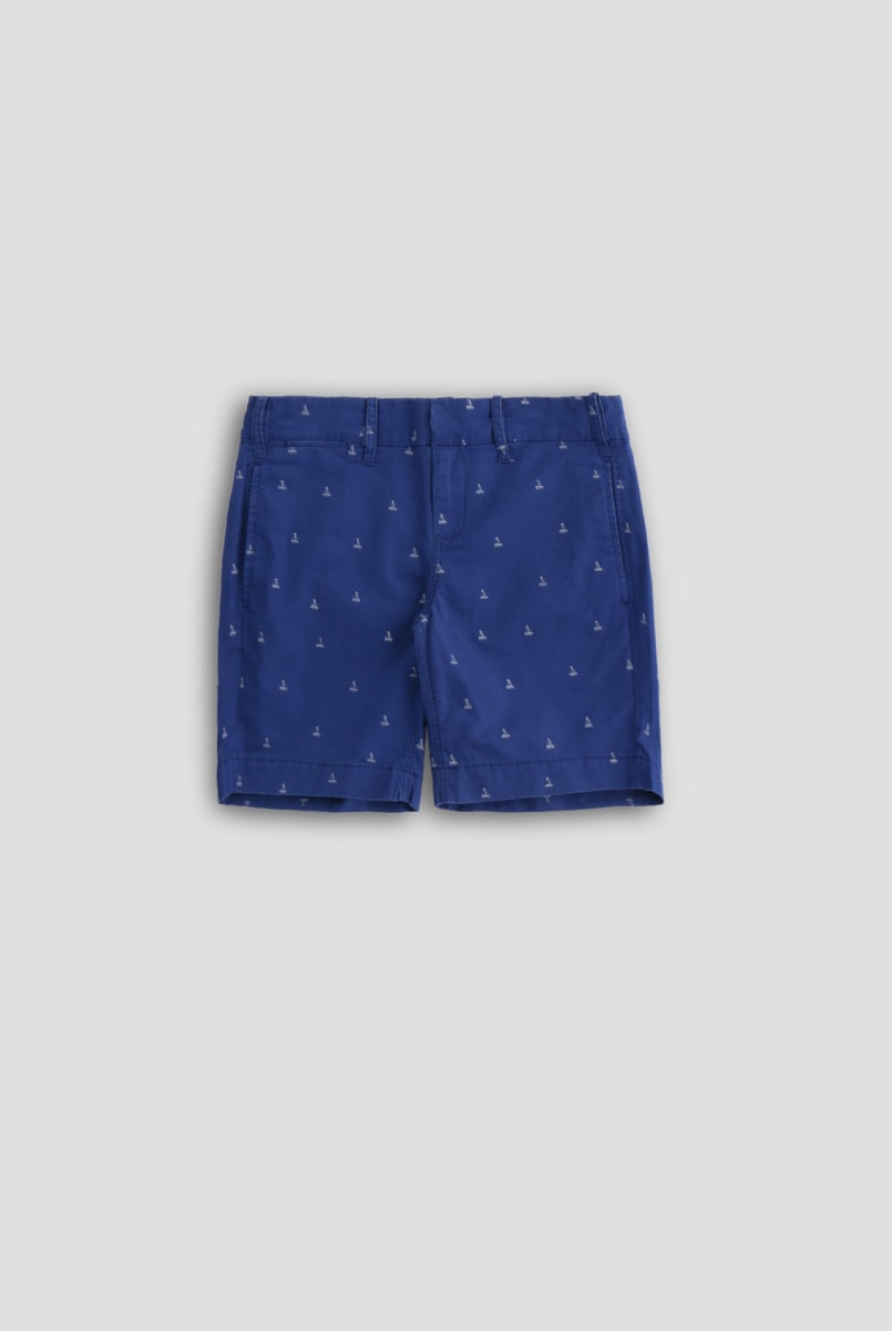 Boat Print Day Short - Royal Blue